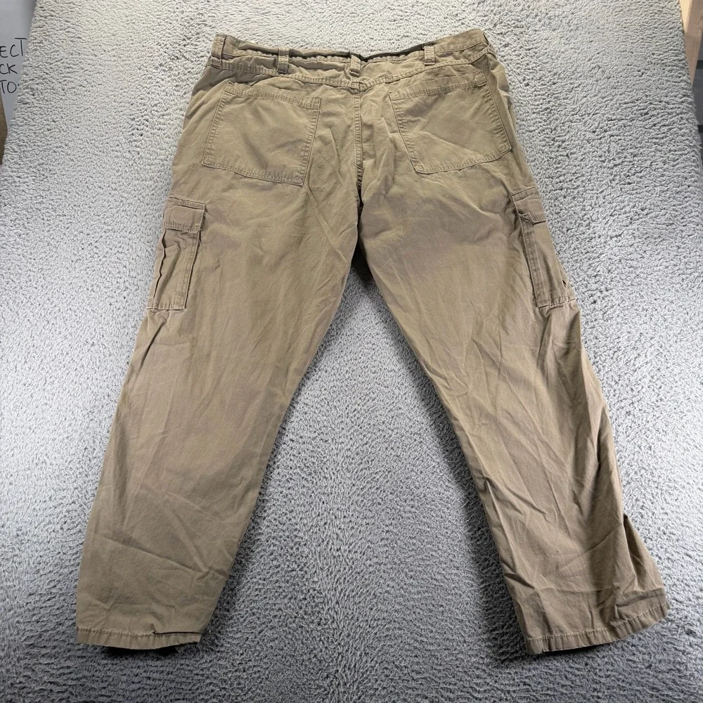 Wrangler Pant Men's 40x30 Brown Cotton‎ Cargo Ripstop Straight Workwear Utility